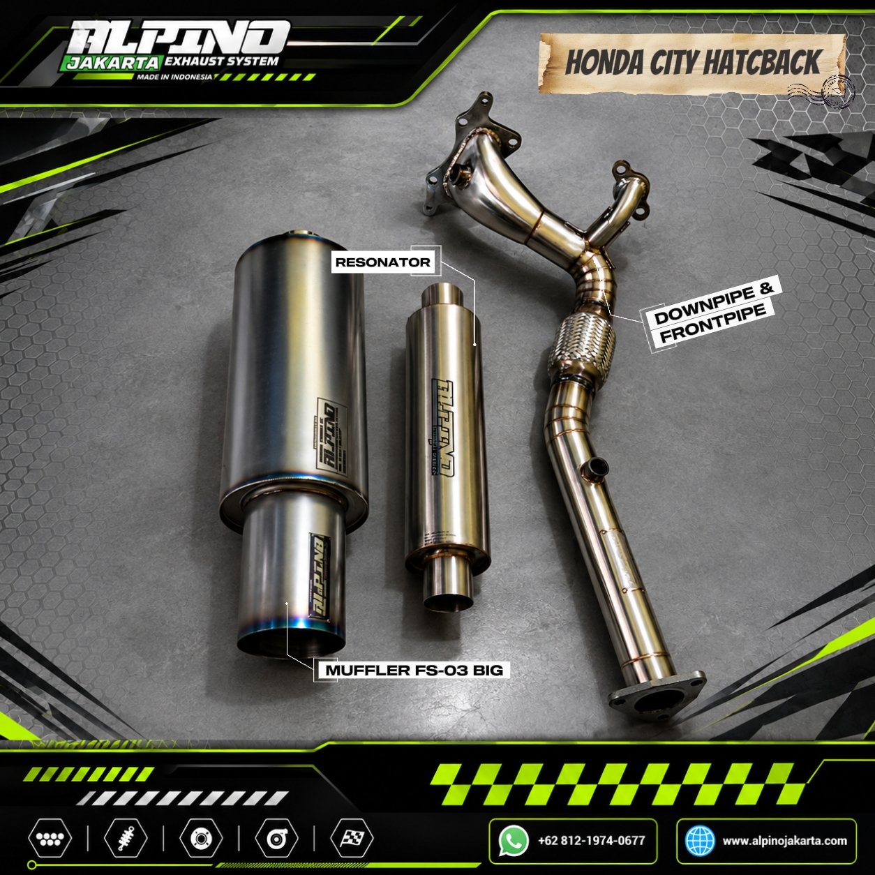 Knalpot Honda city hatback